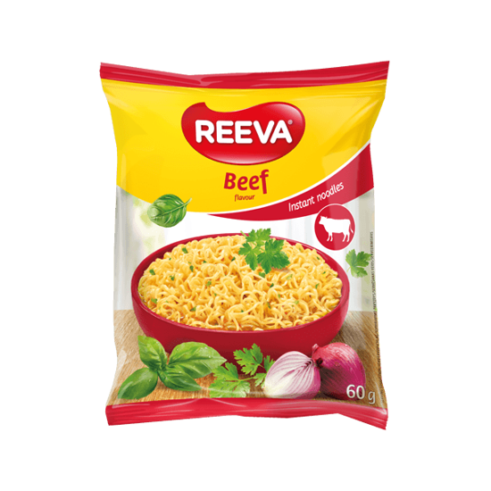 Reeva Beef Flavour Instant Noodles 60g(Pack of 4)