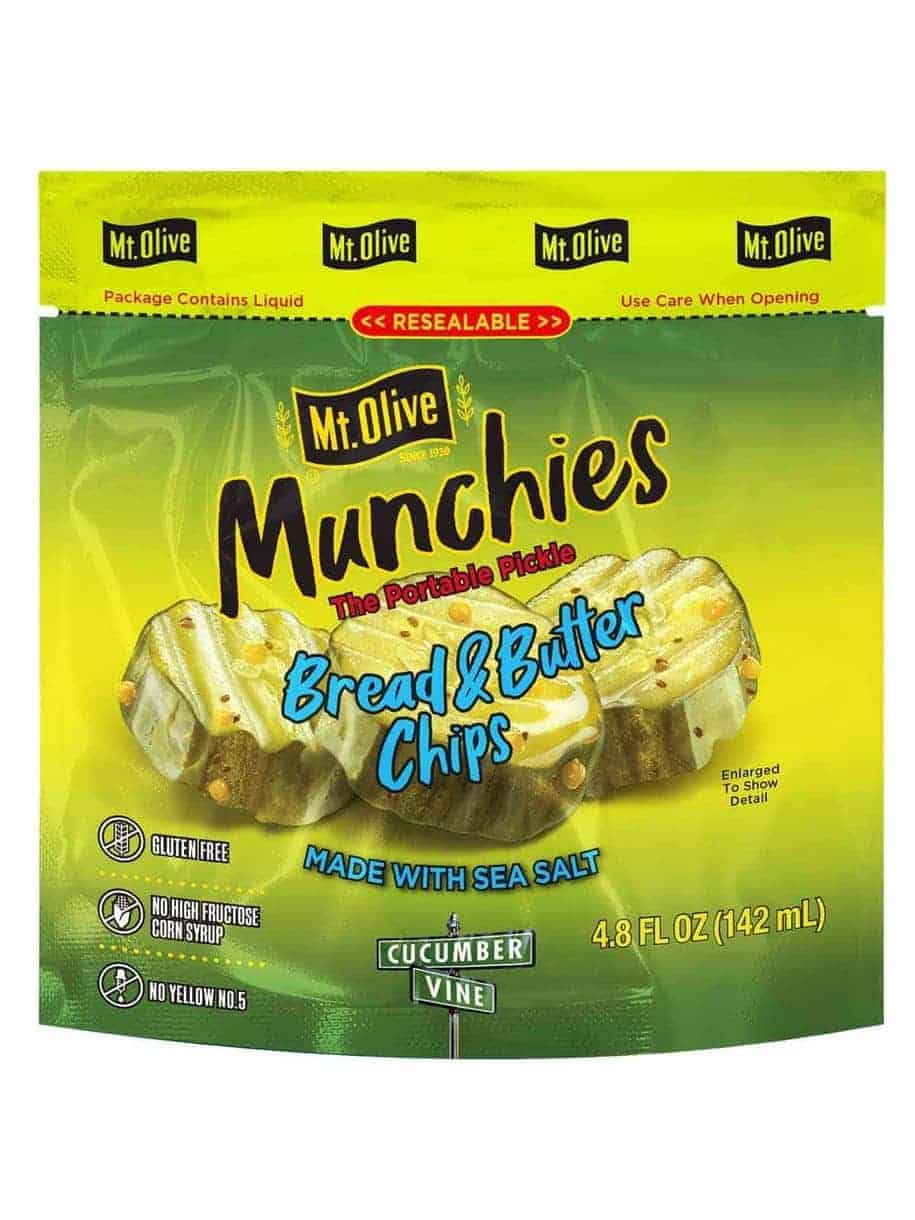 Mt. Olive Munchies Bread & Butter Chips Pouch 142ml (Best Before March 2026)