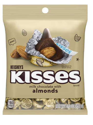 Hershey kisses (3 pack) Milk Chocolate | Milk chocolate with almonds | Miniatures