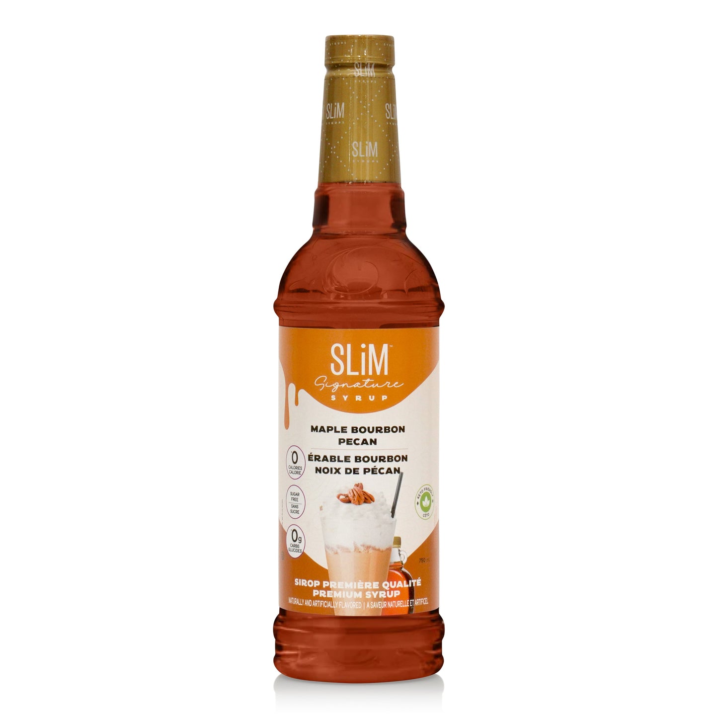 Slim Signature | 0 Calorie | 0 Carb | 0 Sugar | Maple Bourbon Pecan Syrup 750ml