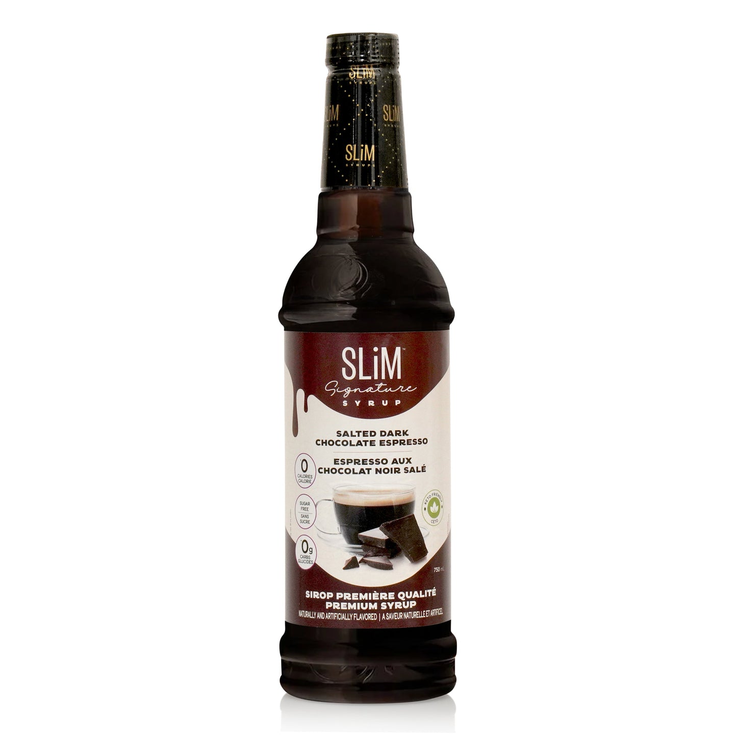 Slim Signature | 0 Calorie | 0 Carb | 0 Sugar | Salted Dark Chocolate Espresso Syrup 750ml