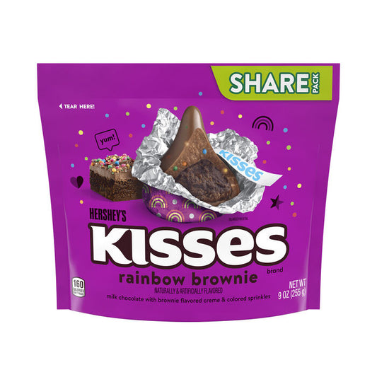 Hershey's Kisses Rainbow Brownie Flavoured Candy Share Pack 255g