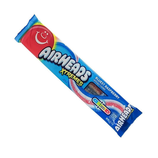 Airheads Xtreme Bluest Raspberry Candy Belt 57g (Pack of 3) (Best Before : Dec 2025)