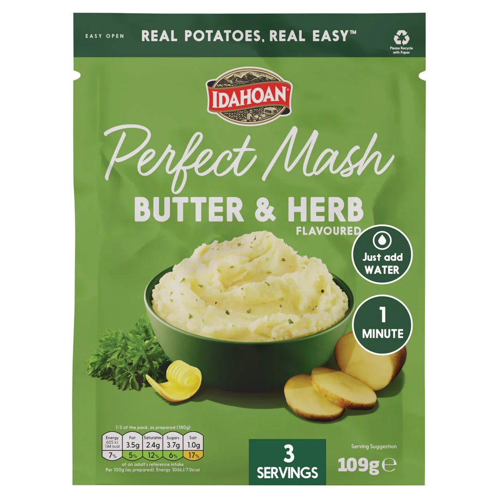 Idahoan Perfect Potato Mash Butter & Herb 109g