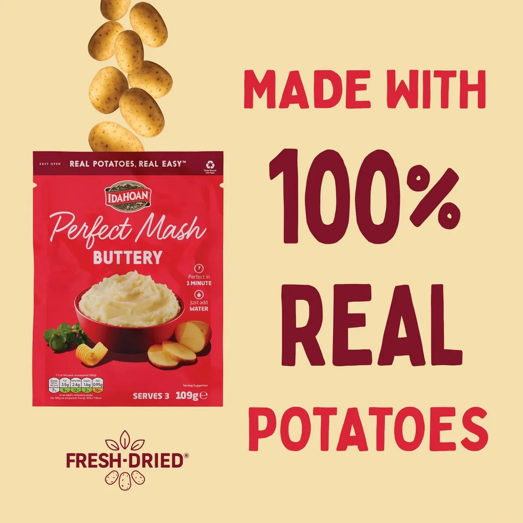 Idahoan Pouch Perfect Potato Mash Buttery 109g