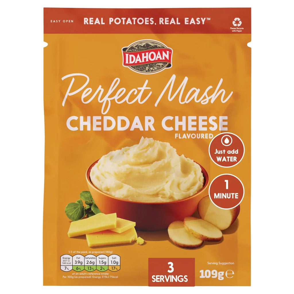 Idahoan Perfect Potato Mash Cheddar Cheese 109g