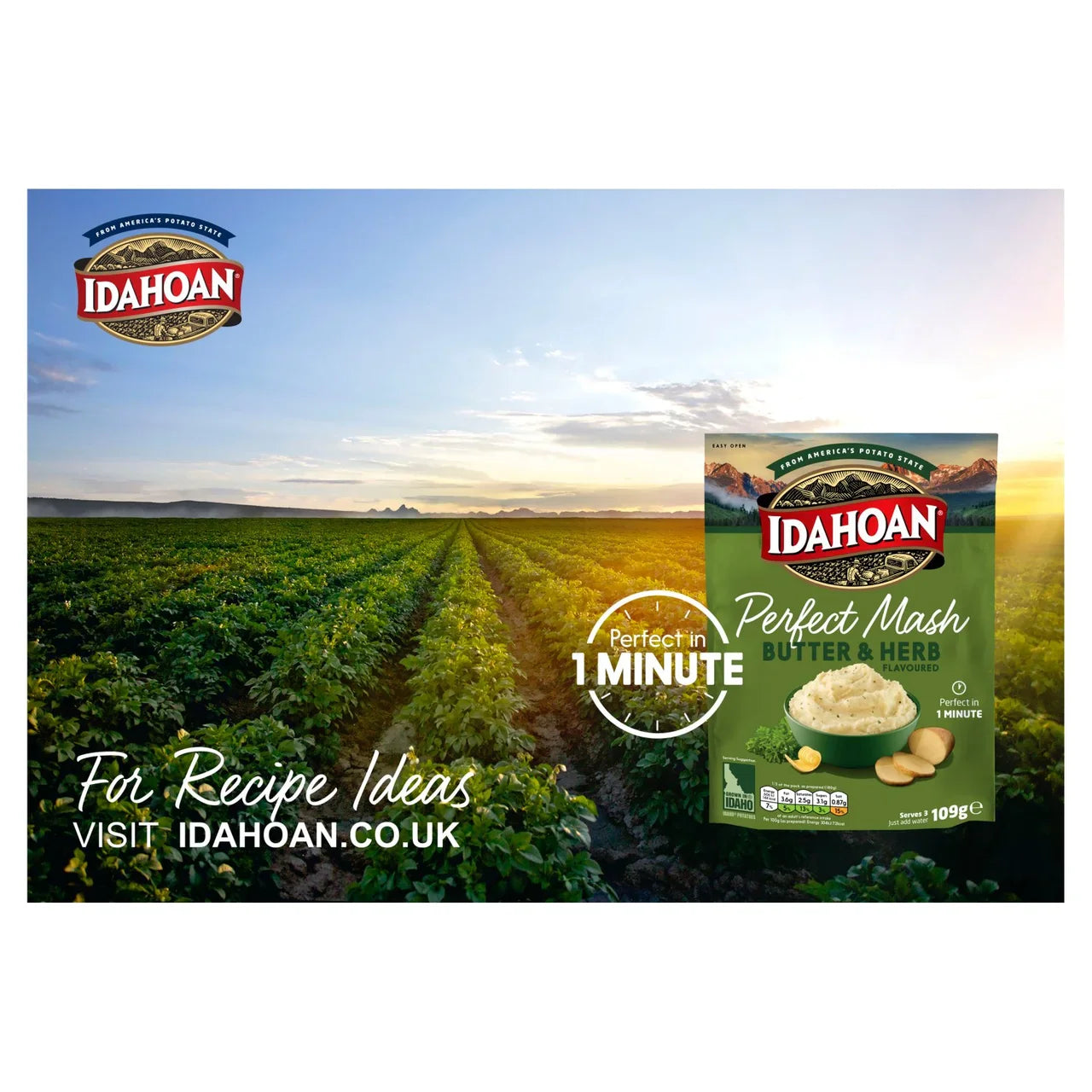Idahoan Perfect Potato Mash Butter & Herb 109g
