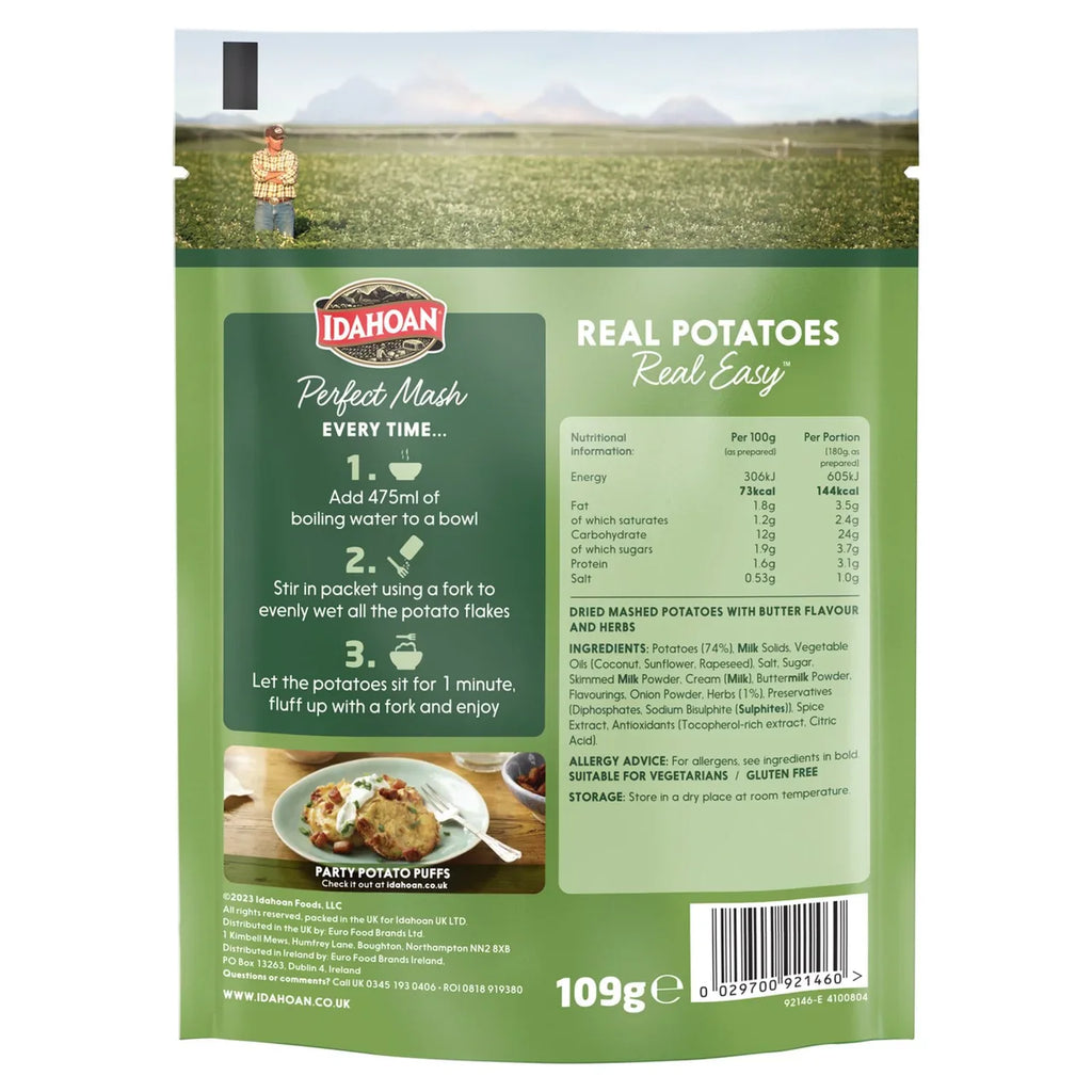 Idahoan Perfect Potato Mash Butter & Herb 109g