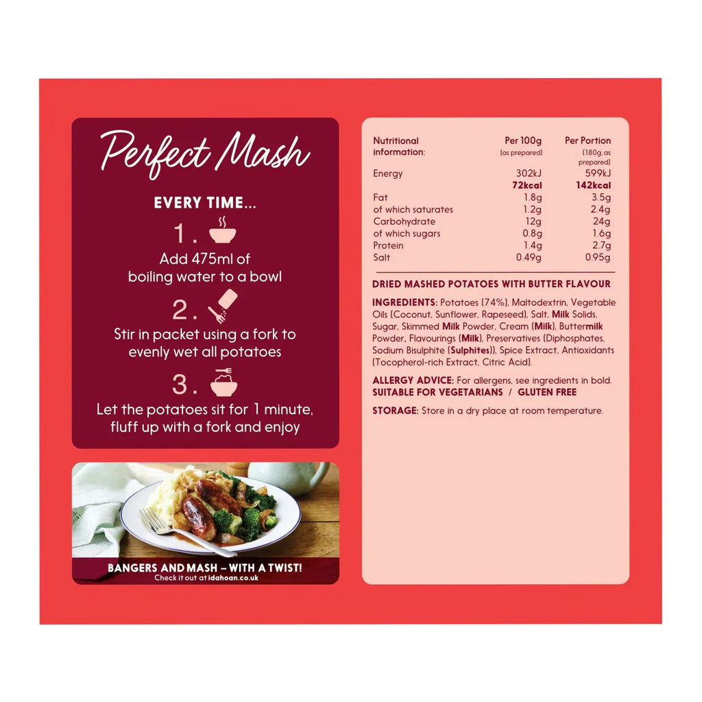 Idahoan Perfect Potato Mash Buttery 109g