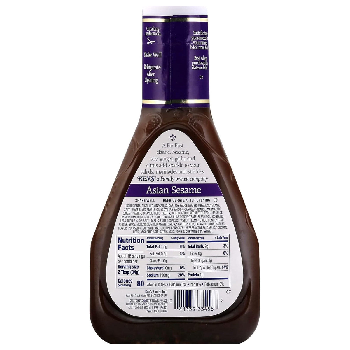 Ken's Steak House Lite Asian Sesame with Ginger & Soy Dressing 473ml
