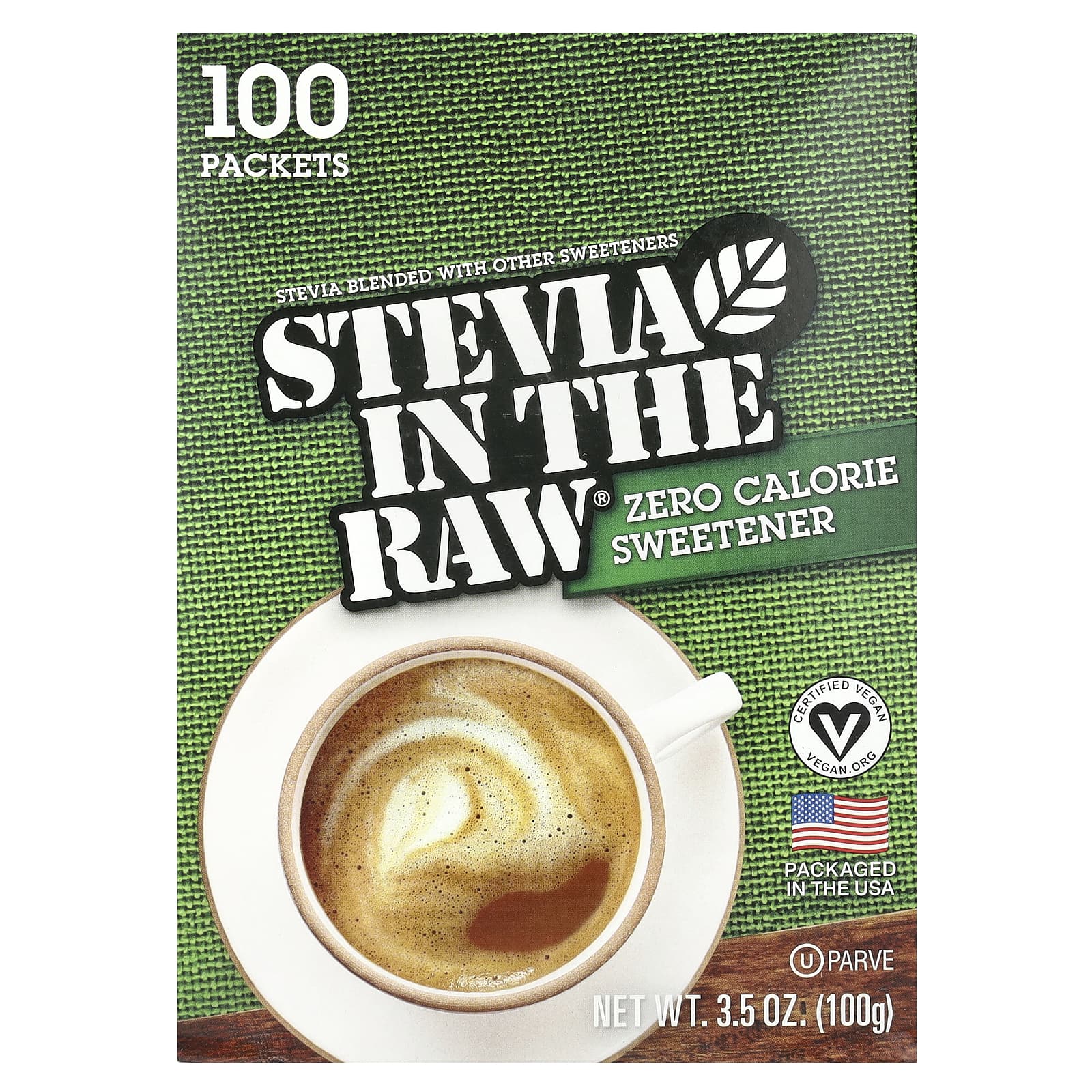Stevia In The Raw Zero Calorie Sweetener Packets 100g (100 packets)