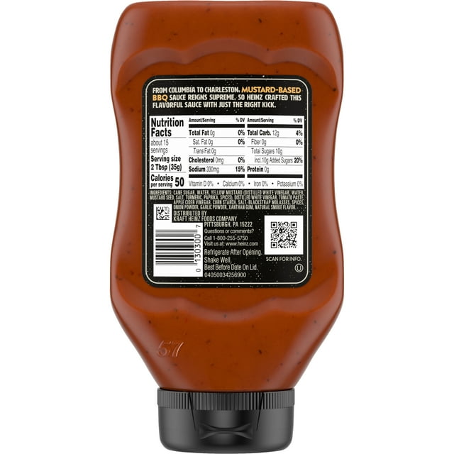 Heinz Carolina Sweet Mustard BBQ Sauce 531g(Best Before Date February 2025)