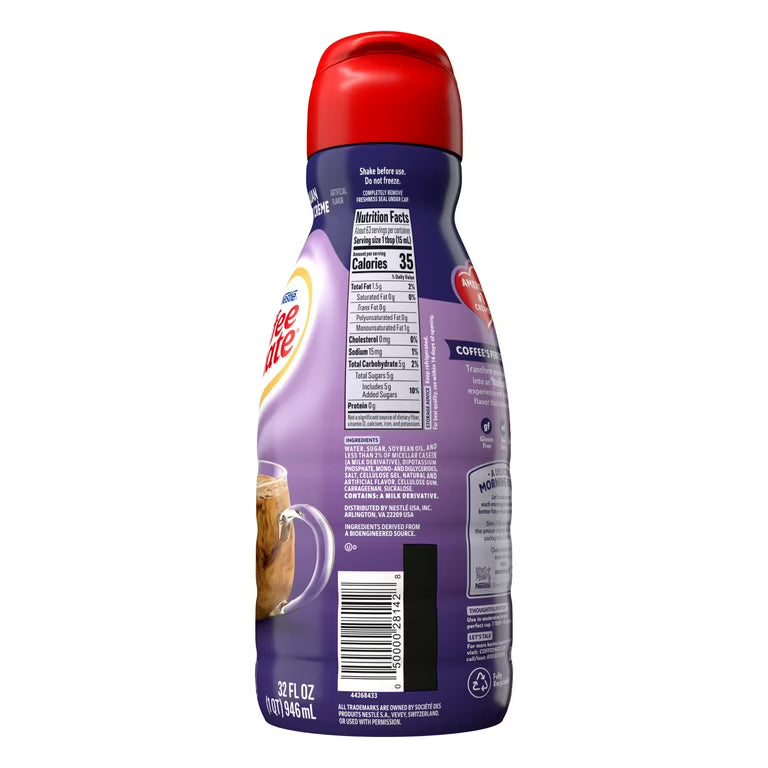 Coffee Mate Italian Sweet Creme Coffee Creamer Large Bottle 946ml