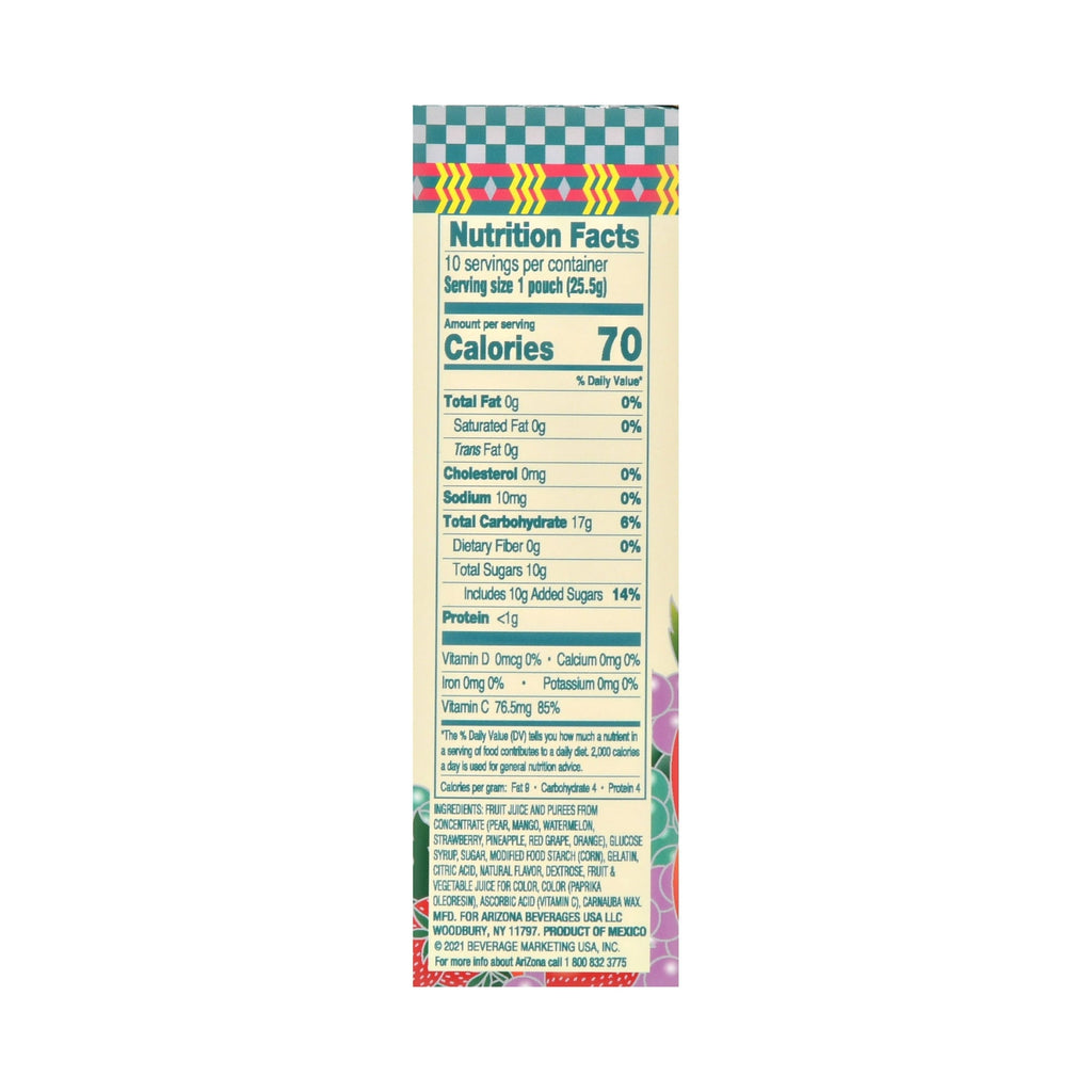 Arizona Fruit Snacks Mixed Fruit Box 255g
