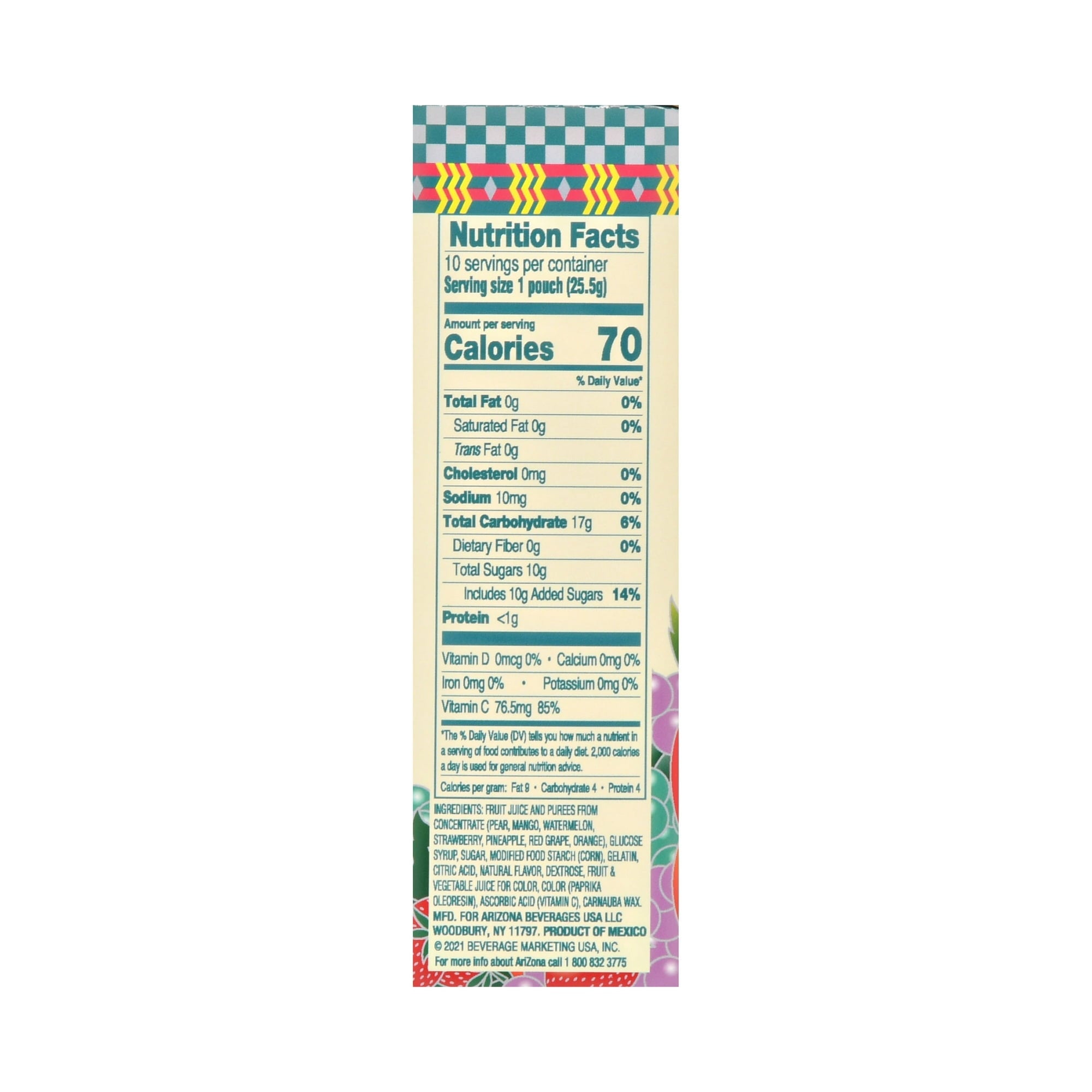 Arizona Fruit Snacks Mixed Fruit Box 255g
