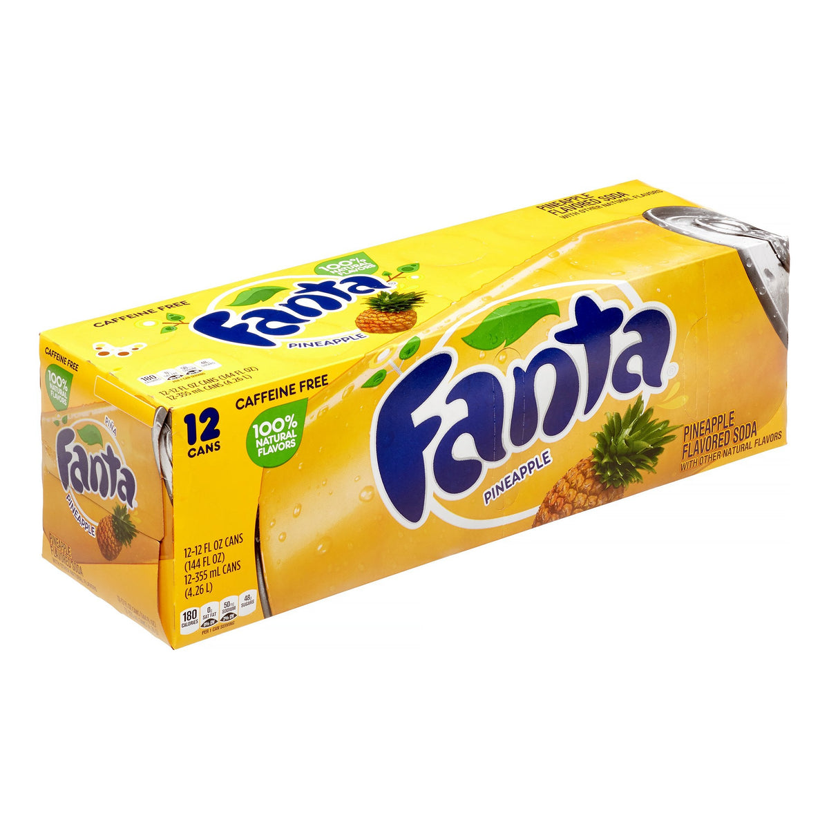 Fanta Pineapple Flavoured Soda 355ml I Pack of 24