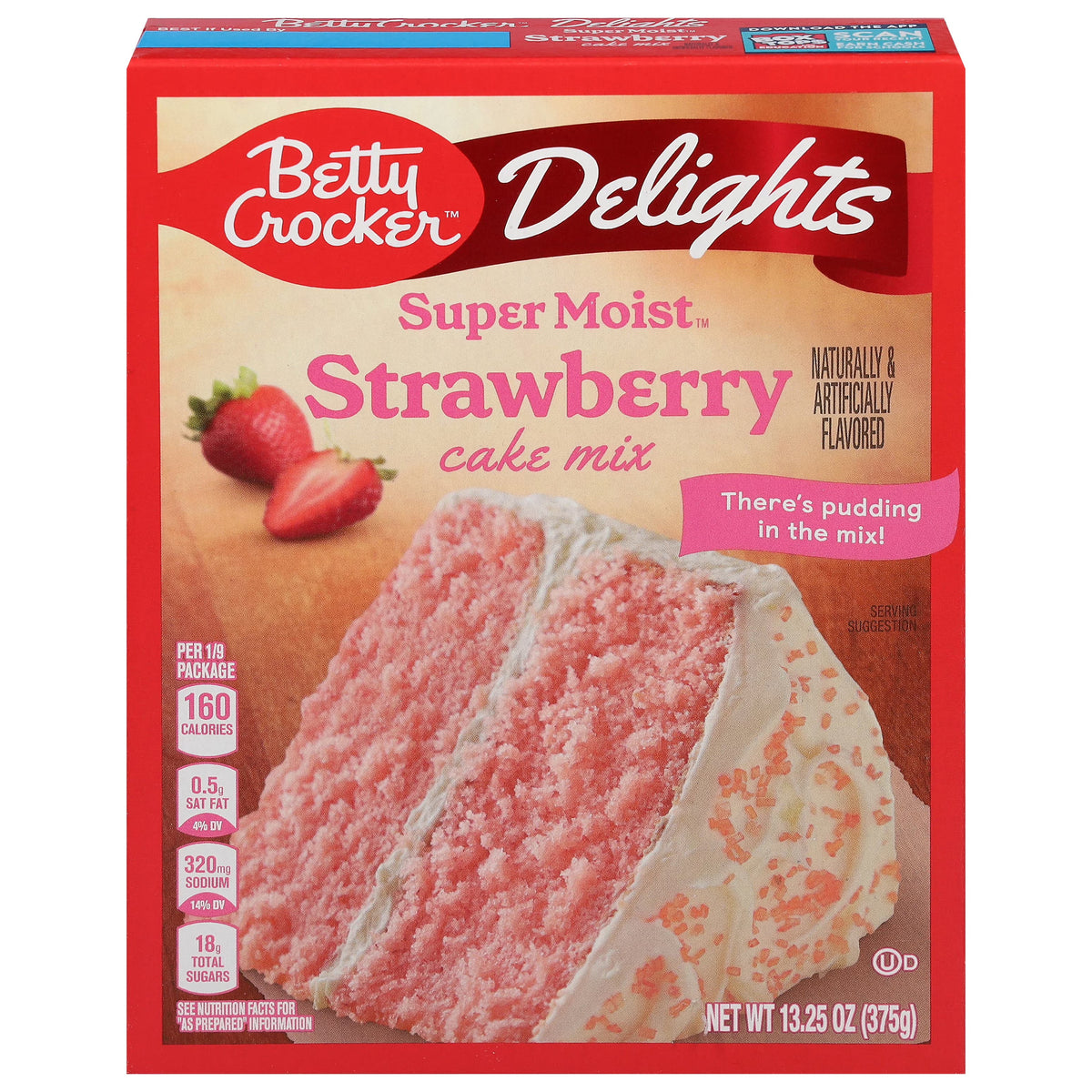 Betty Crocker Super Moist Strawberry Cake Mix 375g