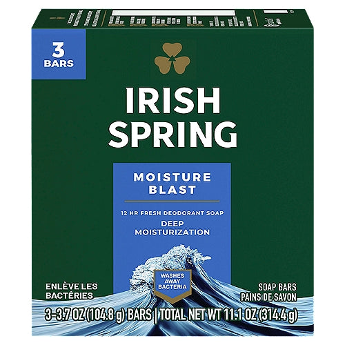 Irish Spring Moisture Blast Body Wash 314.4g (3 x 104.8g)