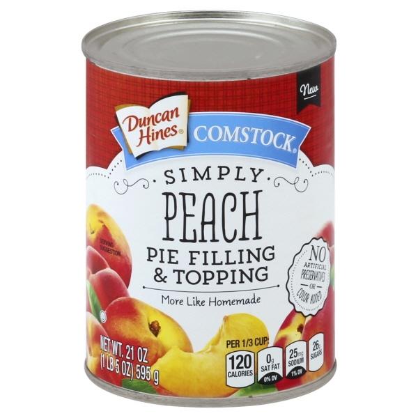 Duncan Hines Comstock Simply Peach Pie Filling & Topping 595g
