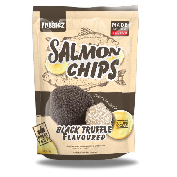 Nibblez Black Truffle Salmon Chips 50g (Best Before : Sep 2026)