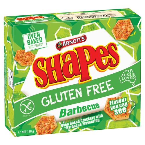 Shapes Gluten Free Barbecue Oven Baked Crackers 110g (Australian)