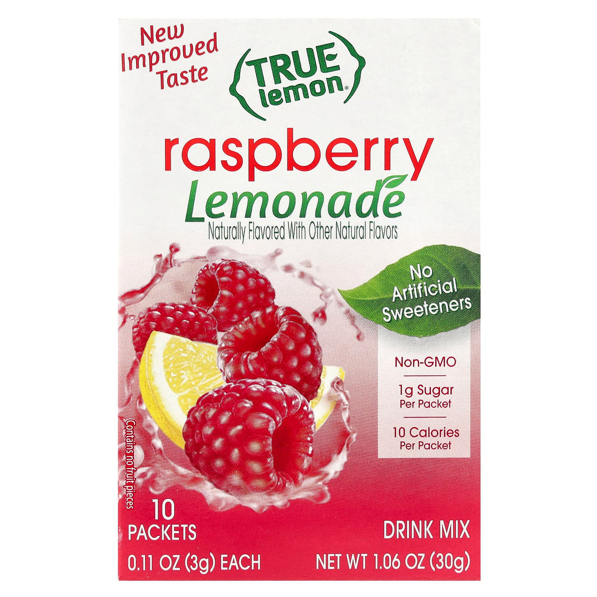 True Lemon Raspberry Lemonade Drink Mix 10 Packets (30g)