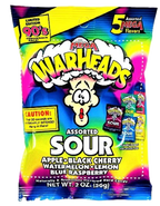 Warheads Bags Bundle Extreme sour 85g | Wedgies 99g | Mega sour booms 71g | Assorted sour 56g