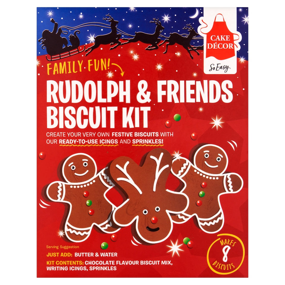 Cake Decor Rudolph & Friends Biscuit Kit 208g (Best Before 06/2026)