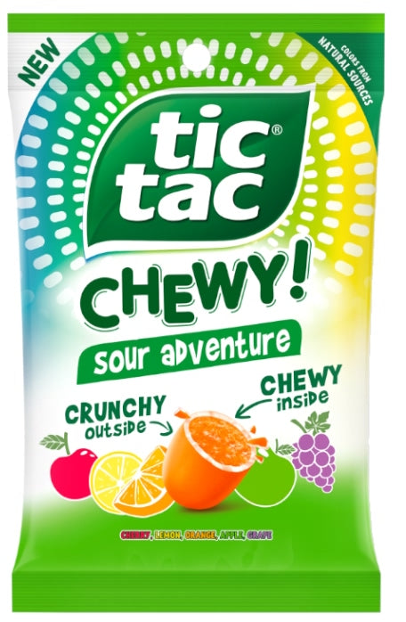 Tic Tac Chewy Sour Adventure Peg Bag 80g