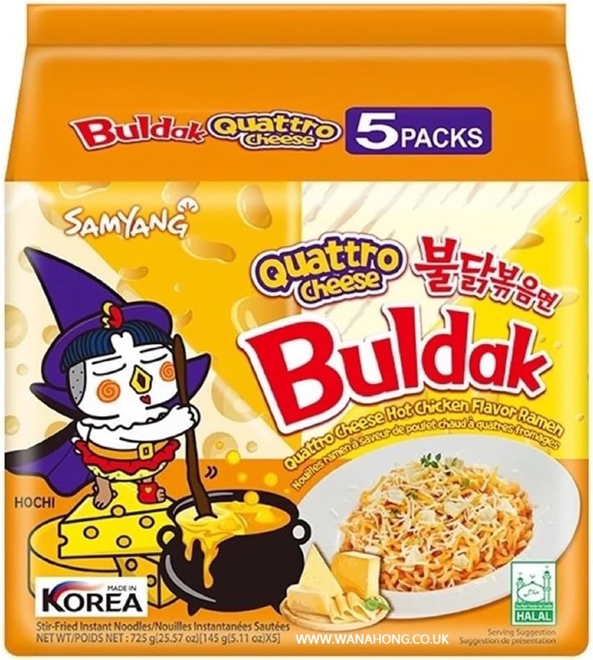 Samyang Quattro Cheese Buldak Hot Chicken Flavor Ramen( 5 pack)