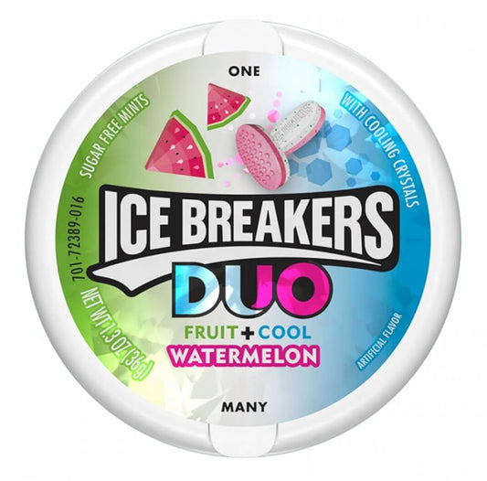 Ice Breakers Duo Watermelon Tin 37g (Pack of 2)