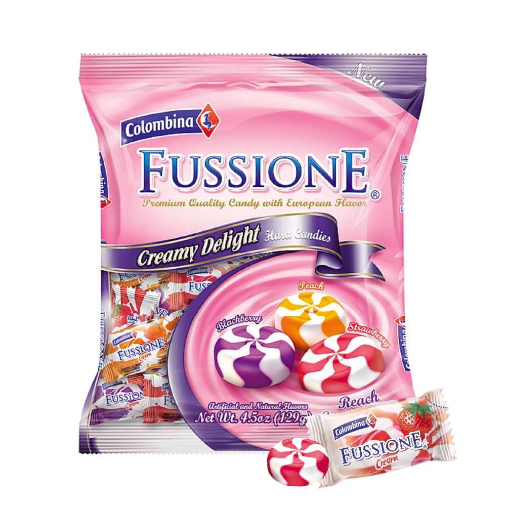 Colombina Fussione Creamy Delight Hard Candy Peg Bag 128g
