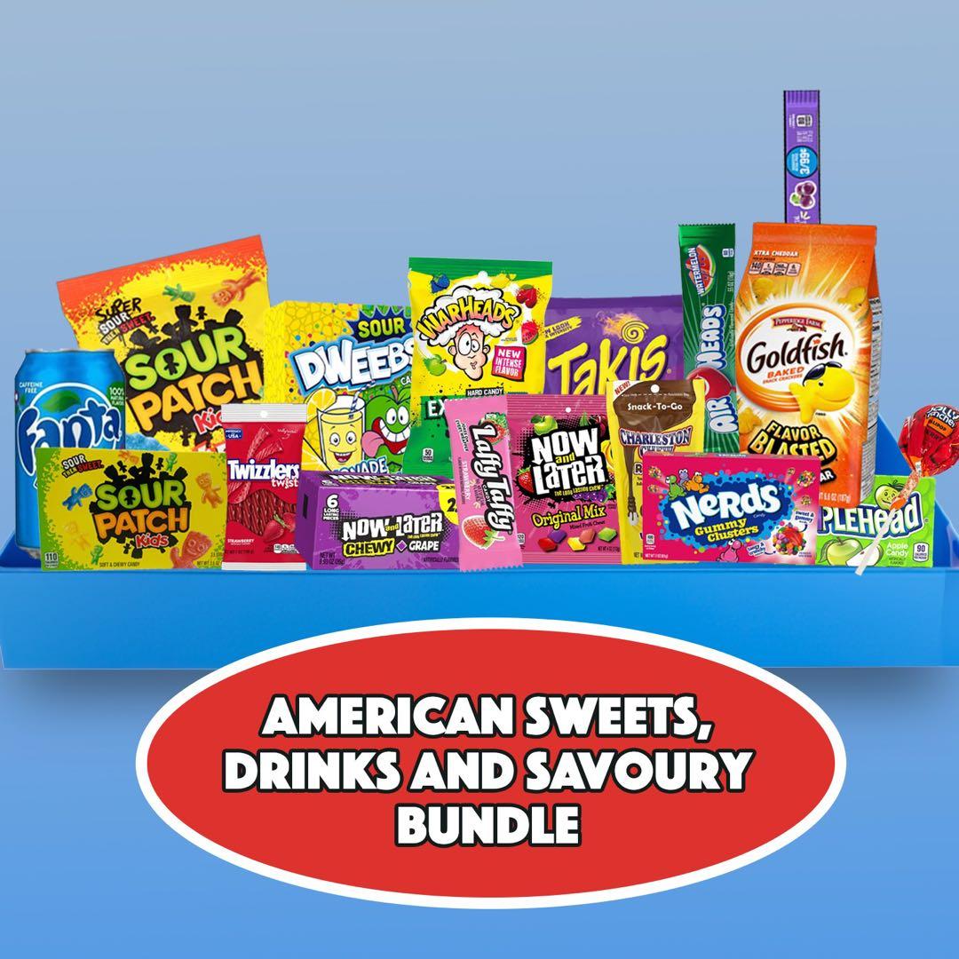 £50 American Sweets, Crisps, Drinks, Cookies and Drinks Bundle