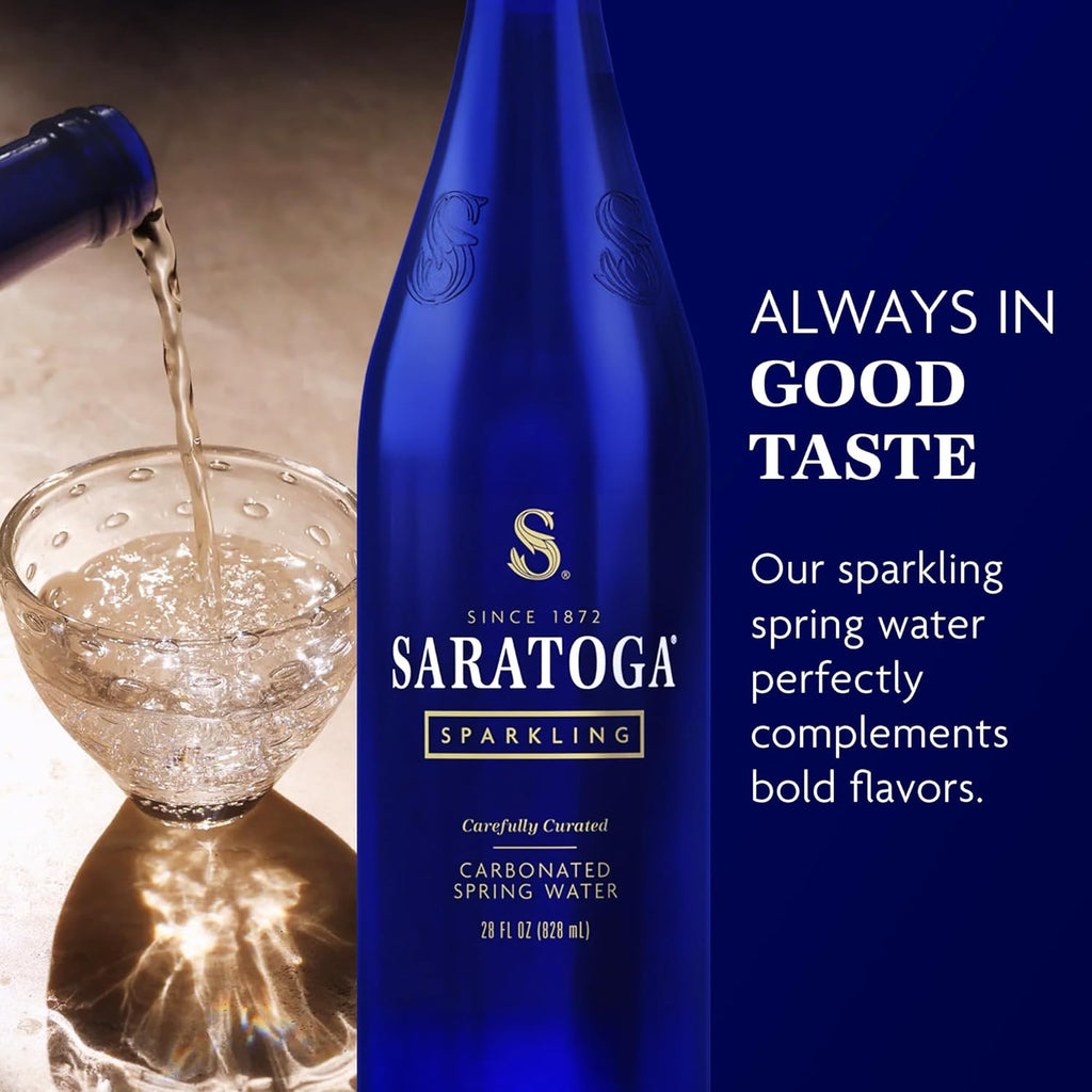 Saratoga Glass Twist Sparkling Water 828ml (Pack of 12)
