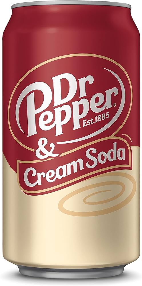 Dr Pepper Cream Soda Flavoured Soda 355ml (Best Before 11/25)