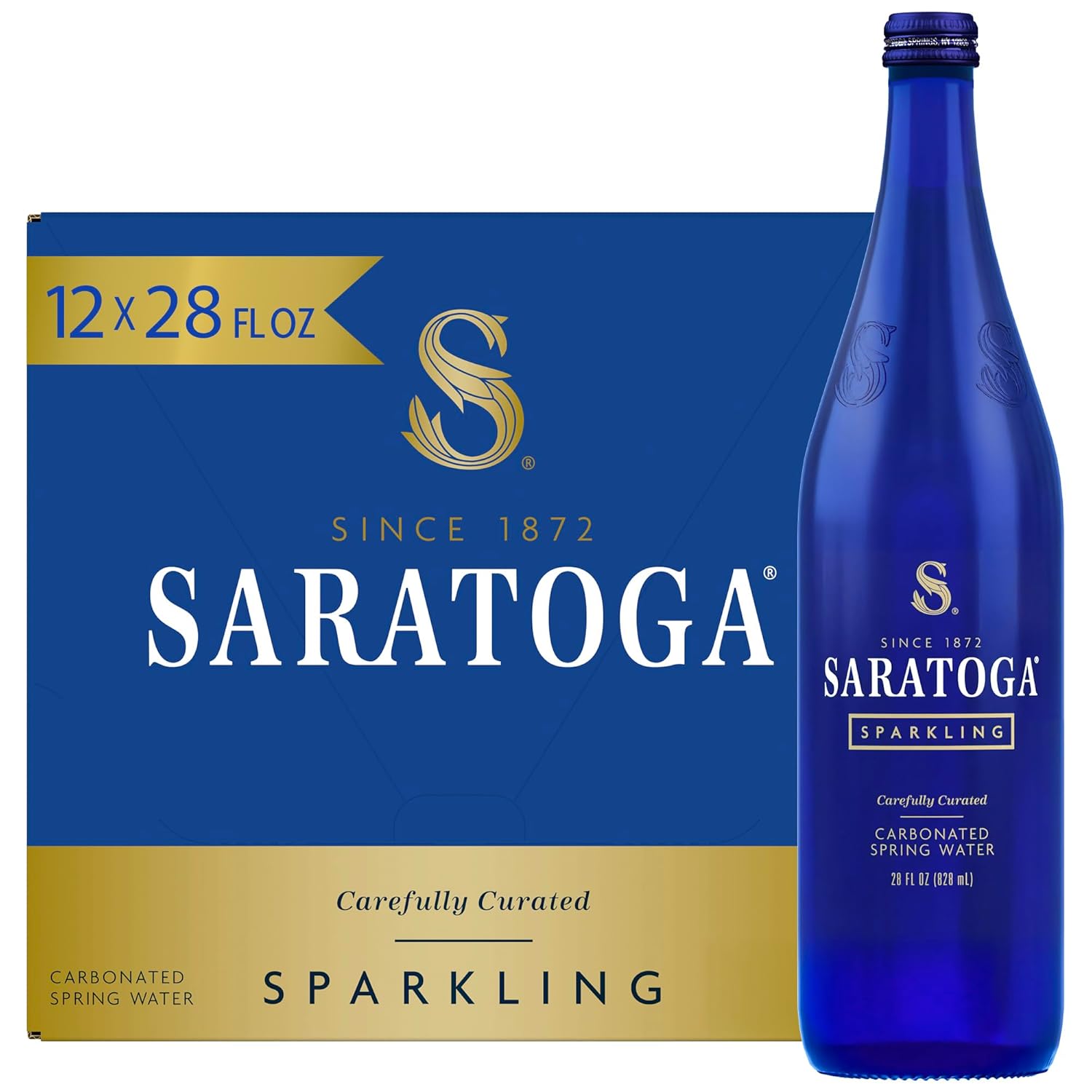 Saratoga Glass Twist Sparkling Water 828ml (Pack of 12)