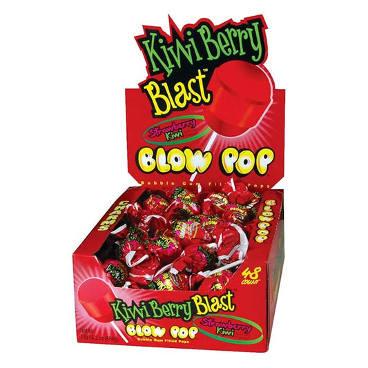 Charms Blow Pops Lollipop 48 Count | Kiwi Berry Blast Flavoured