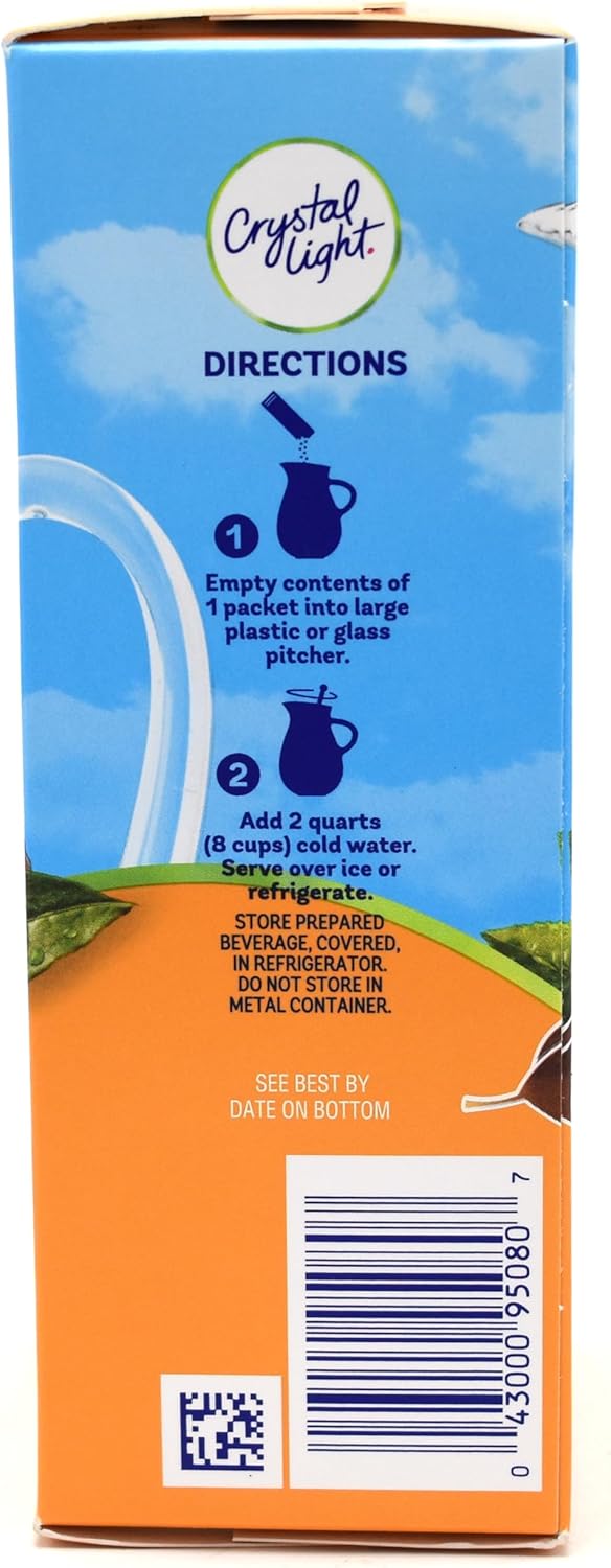 Crystal Light Peach Iced Tea Pitcher Pack Drink Mix 42g