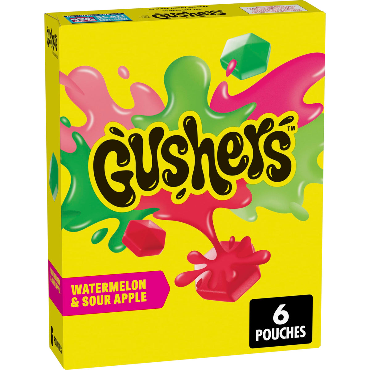 Gushers Watermelon Sour Apple Fruit Flavoured Snacks 6ct(Best Before Date 09/2026)