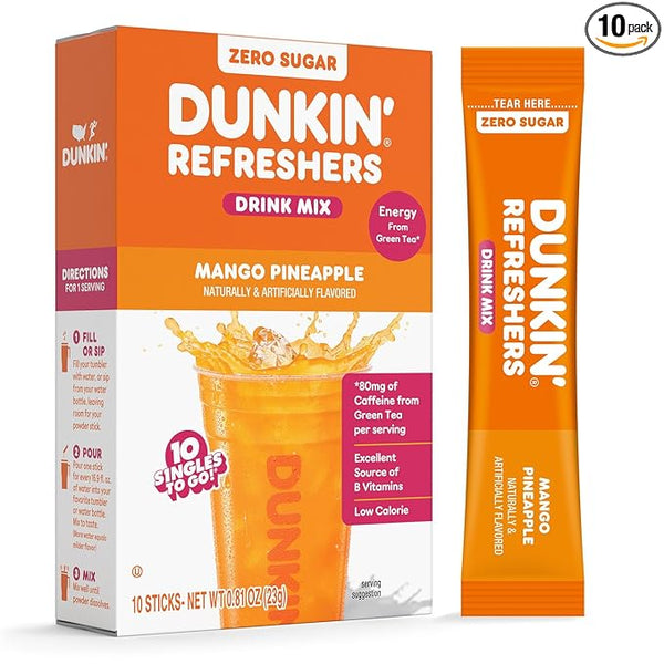 Dunkin' Refreshers Singles To Go Mango Pineapple Drink Mix