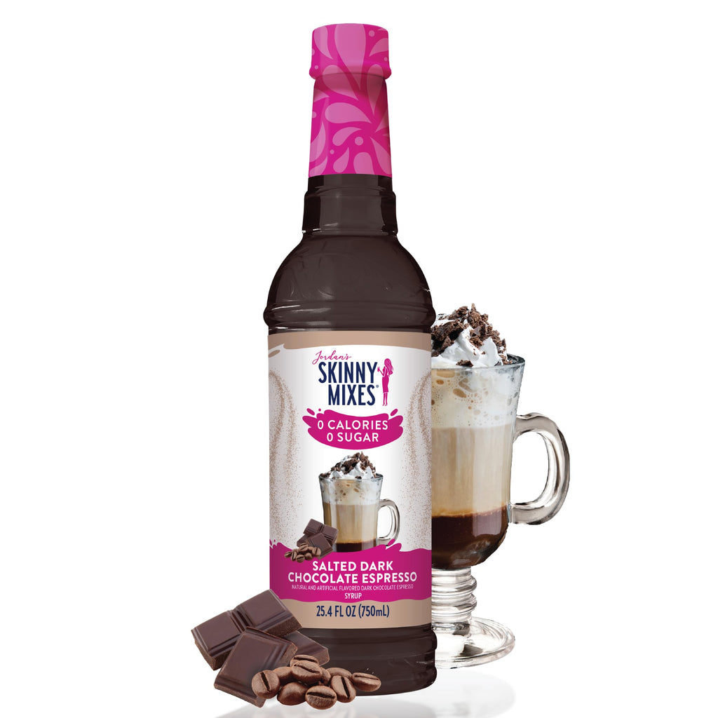 Sugar Free Salted Dark Chocolate Espresso Syrup (Pack Of 2 Bundle)