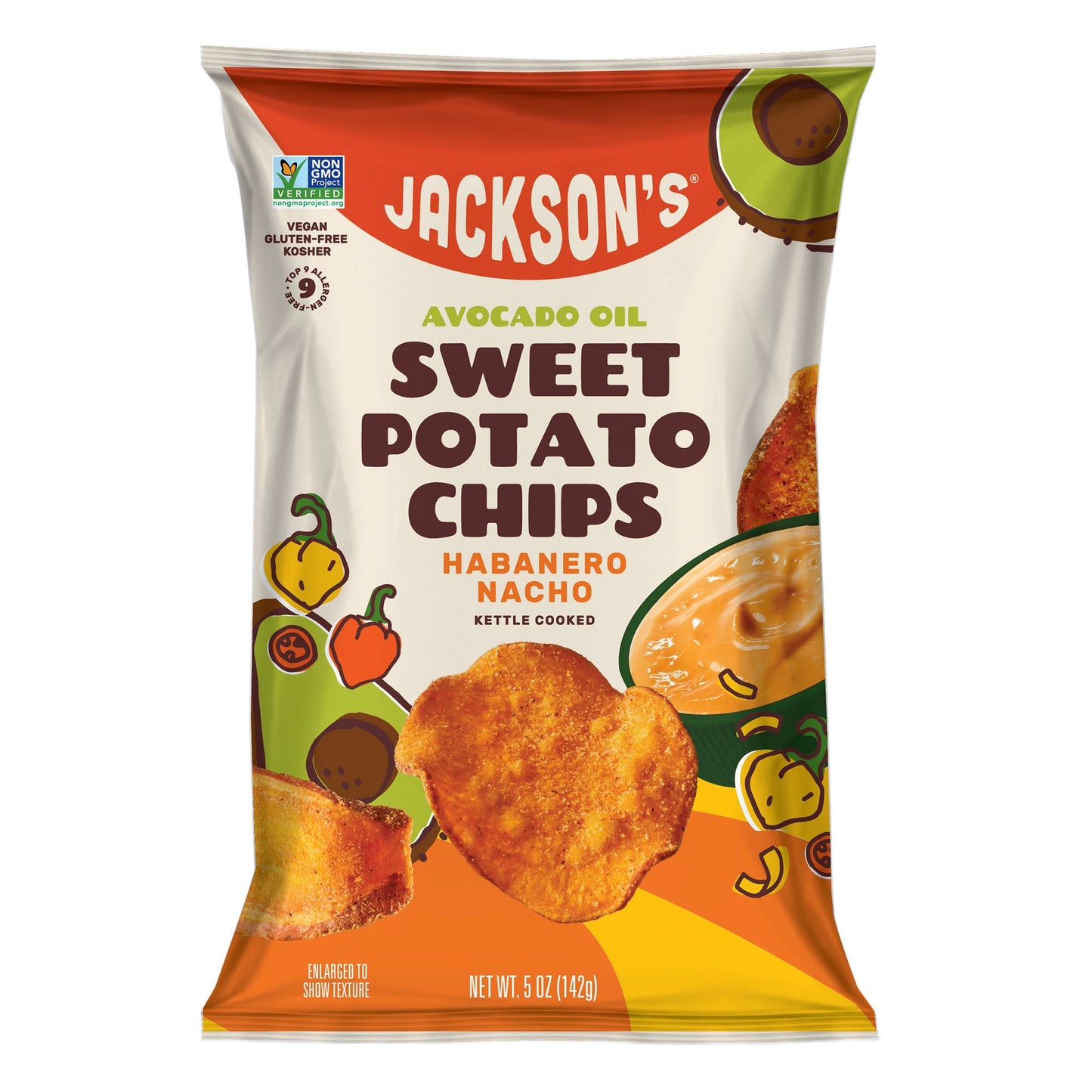Jackson's Avocado Oil Habanero Nacho Sweet Potato Chips 142g