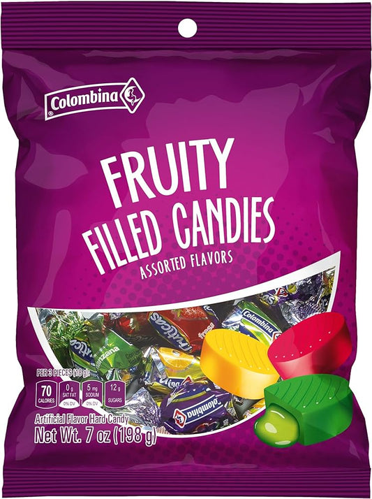 Colombina Fruity Filled Hard Candies Assorted Flavours 198g