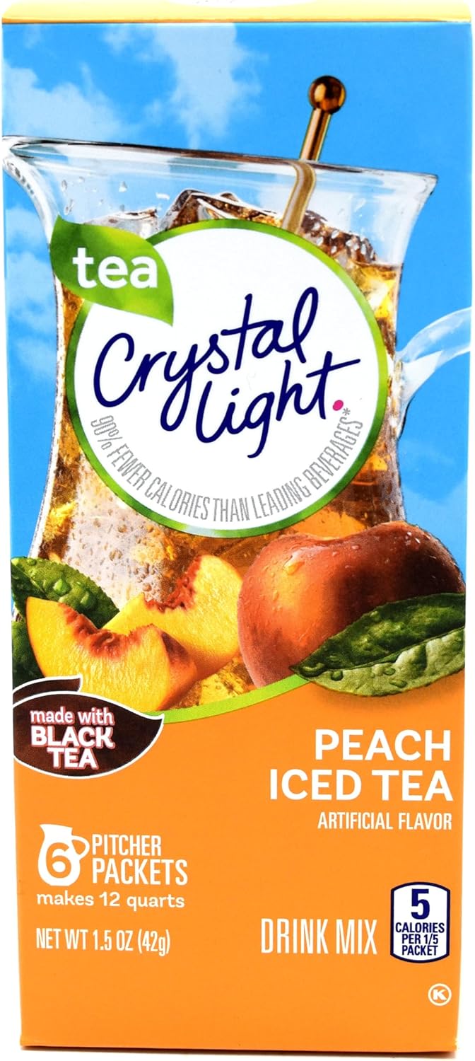 Crystal Light Peach Iced Tea Pitcher Pack Drink Mix 42g