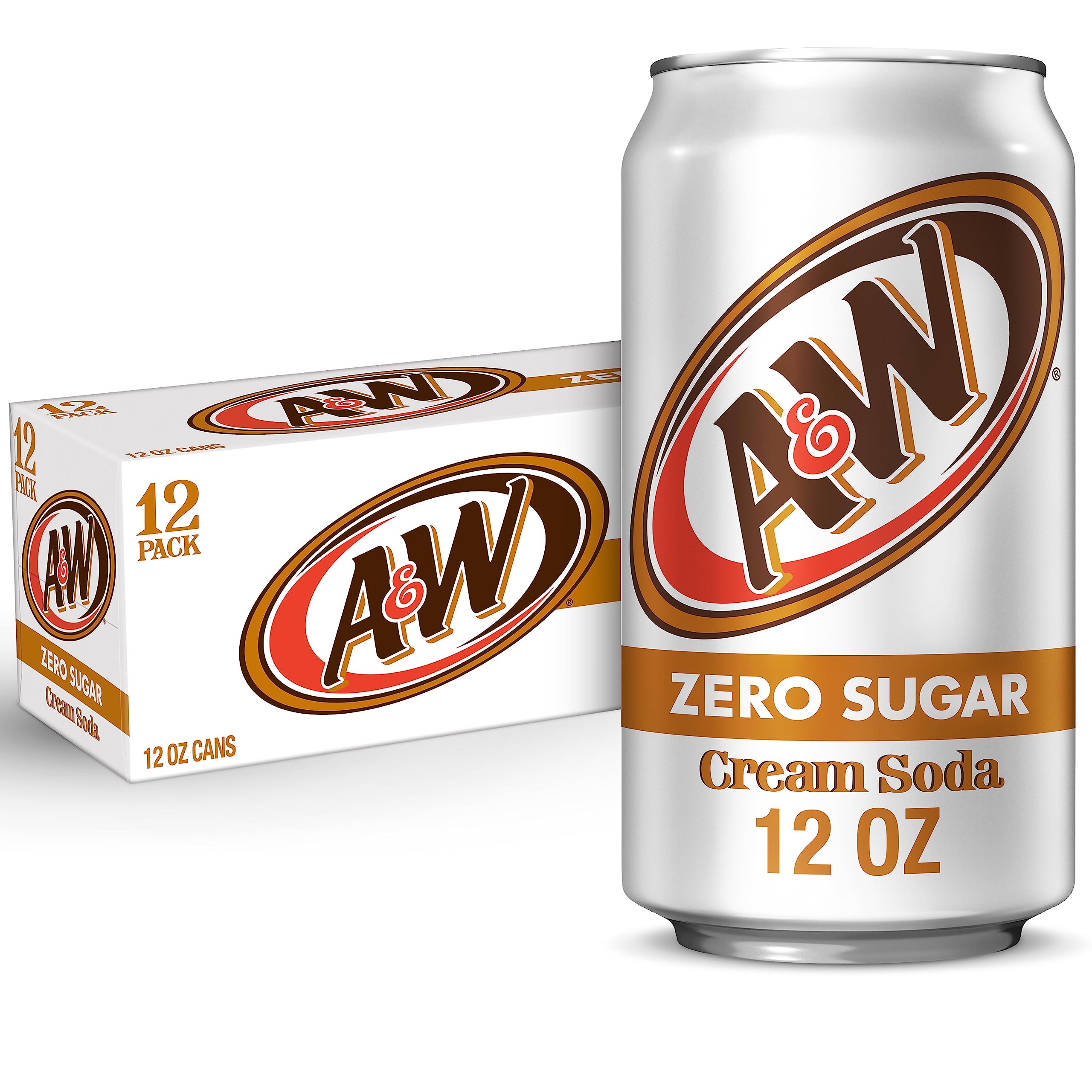 A&W Zero Sugar Cream Soda Flavoured 355ml (Best Before : 07 July 2026)