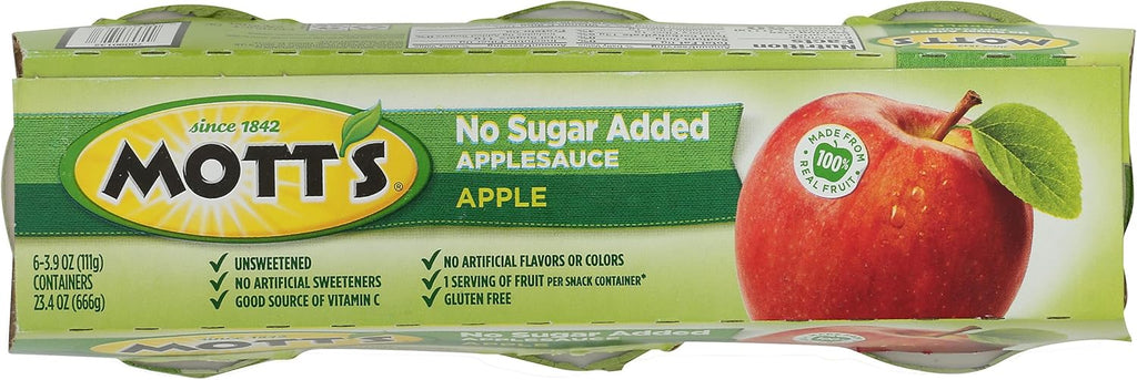 Mott's No Sugar Added Apple Applesauce 111g-6ct