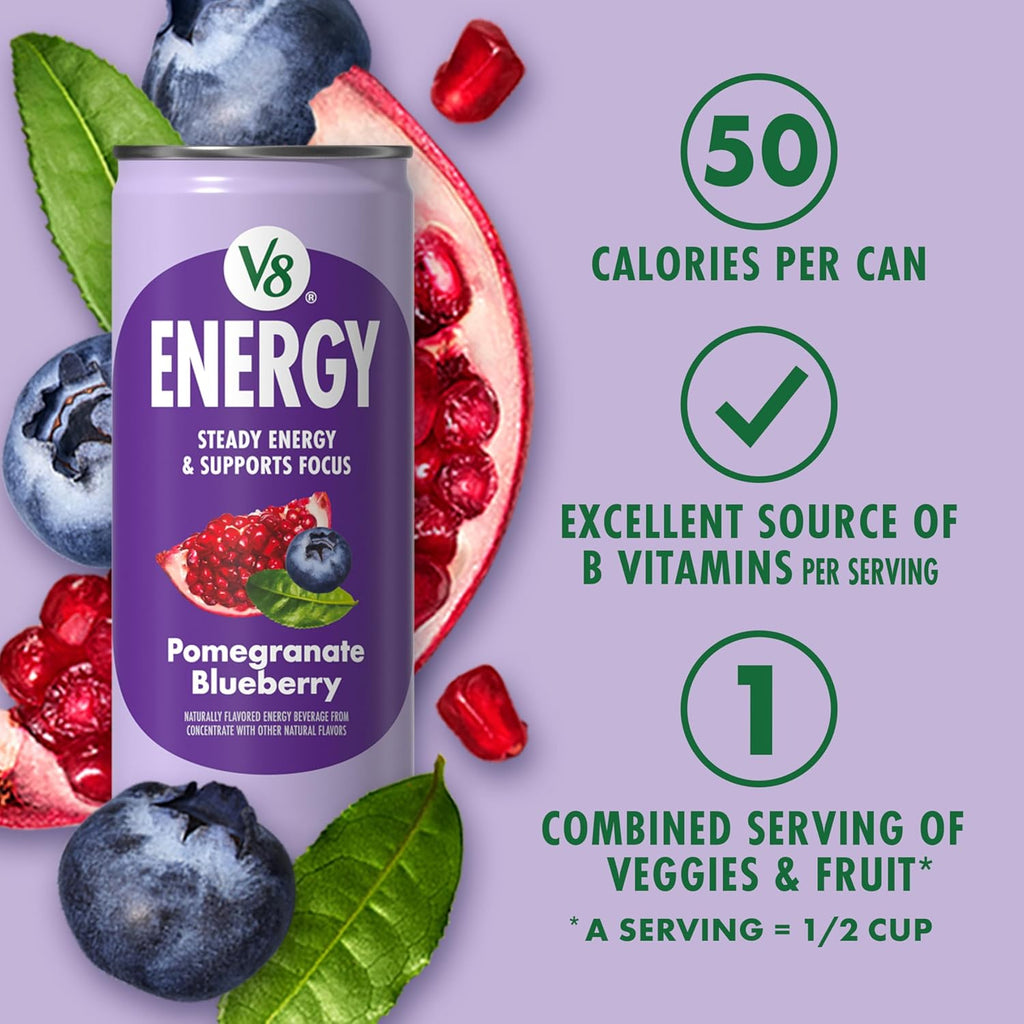 V8 Energy Pomegranate Blueberry (6 x 237ml)