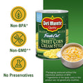 Del Monte Fresh Cut Cream Style Golden Sweet Corn 418g Best Before Date October 2026 - dented tin