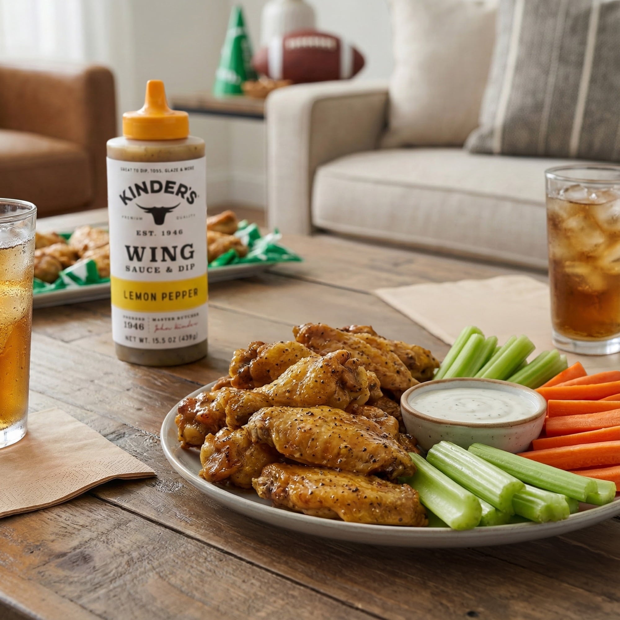 Kinder's Wing Sauce Lemon Pepper 439g