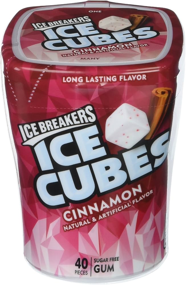 Ice Breakers Ice Cubes Cinnamon Sugar Free Gum 40 Pcs (Best Before : sep 2026)